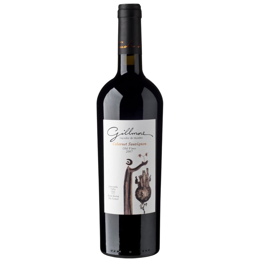 Botella de Gillmore Hacedor de Mundos Cabernet Sauvignon Old Vines 2014 – Vino tinto, Cabernet Sauvignon de Gillmore Wines