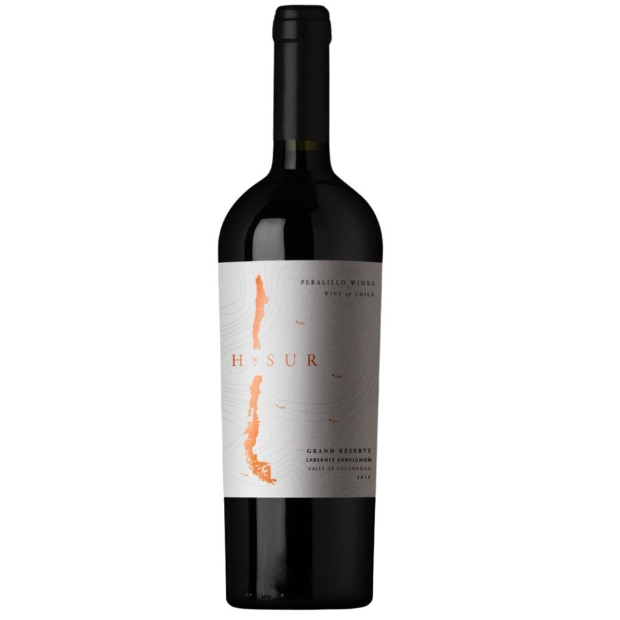 Botella de Peralillo Wines H-Sur Grand Reserve Cabernet Sauvignon 2018 – Vino tinto, Cabernet Sauvignon de Peralillo Wines