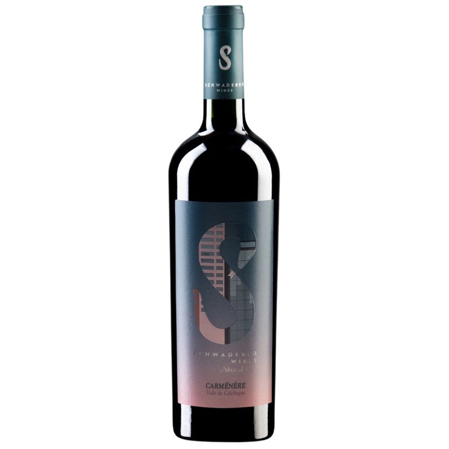 Botella de Schwaderer Carmenere 2022 – Vino tinto, Carmenere de Schwaderer Wines