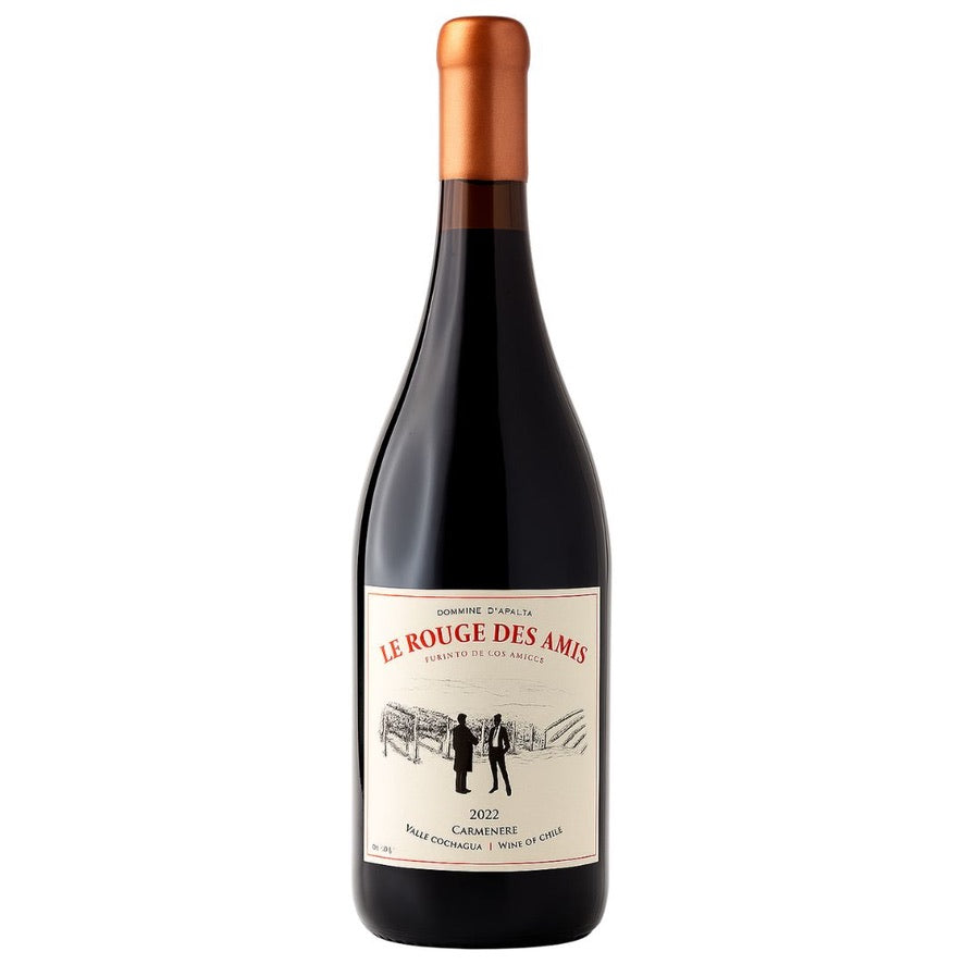 Botella de Los Dos Enólogos Le Rouge des Amis Carménère 2022 – Vino tinto, Carménère de Los Dos Enólogos