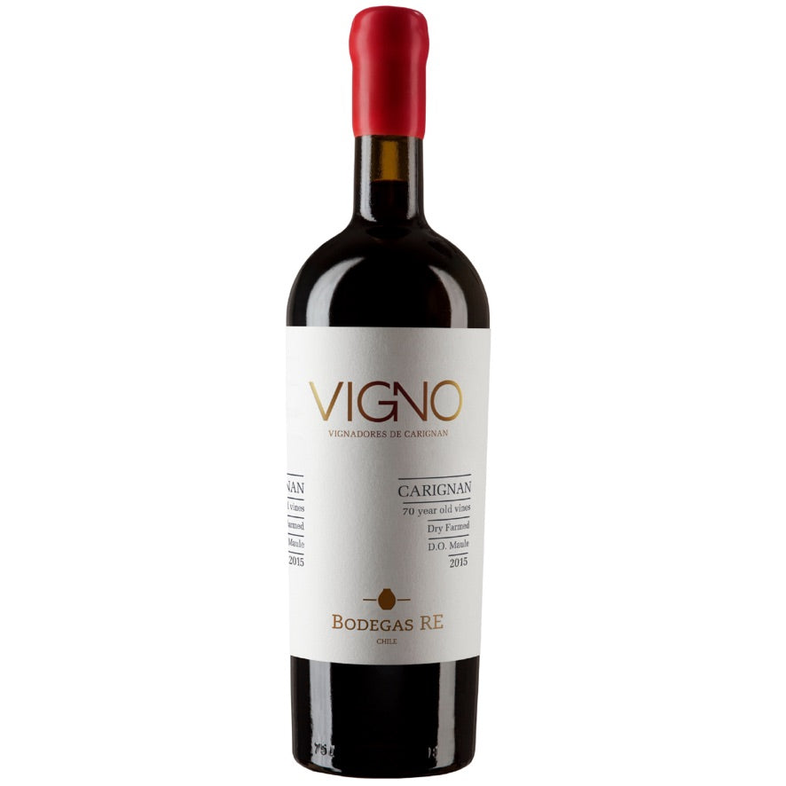 Botella de Bodegas RE VIGNO Carignan 2019 – Vino tinto, Carignan de Bodegas RE