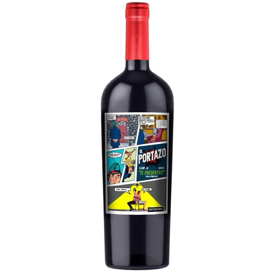 Botella de El Portazo Capítulo 1 "Saluda y Sonríe" Blend 2021 – Vino tinto, Ensamblaje de El Portazo SpA