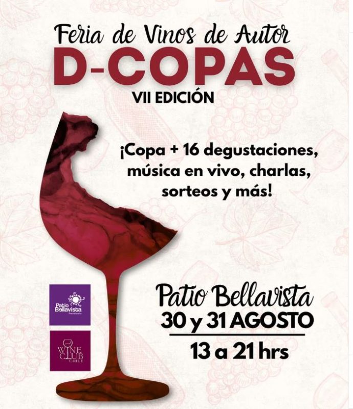 La Feria D-COPAS se realizará el sábado 30 y domingo 31 de agosto de 2025, desde las 13:00 hasta las 21:00 horas ambos días. El escenario elegido es el emblemático Patio Bellavista, en Providencia, un lugar que por sí solo ya evoca tradición, cultura y buen vivir santiaguino.